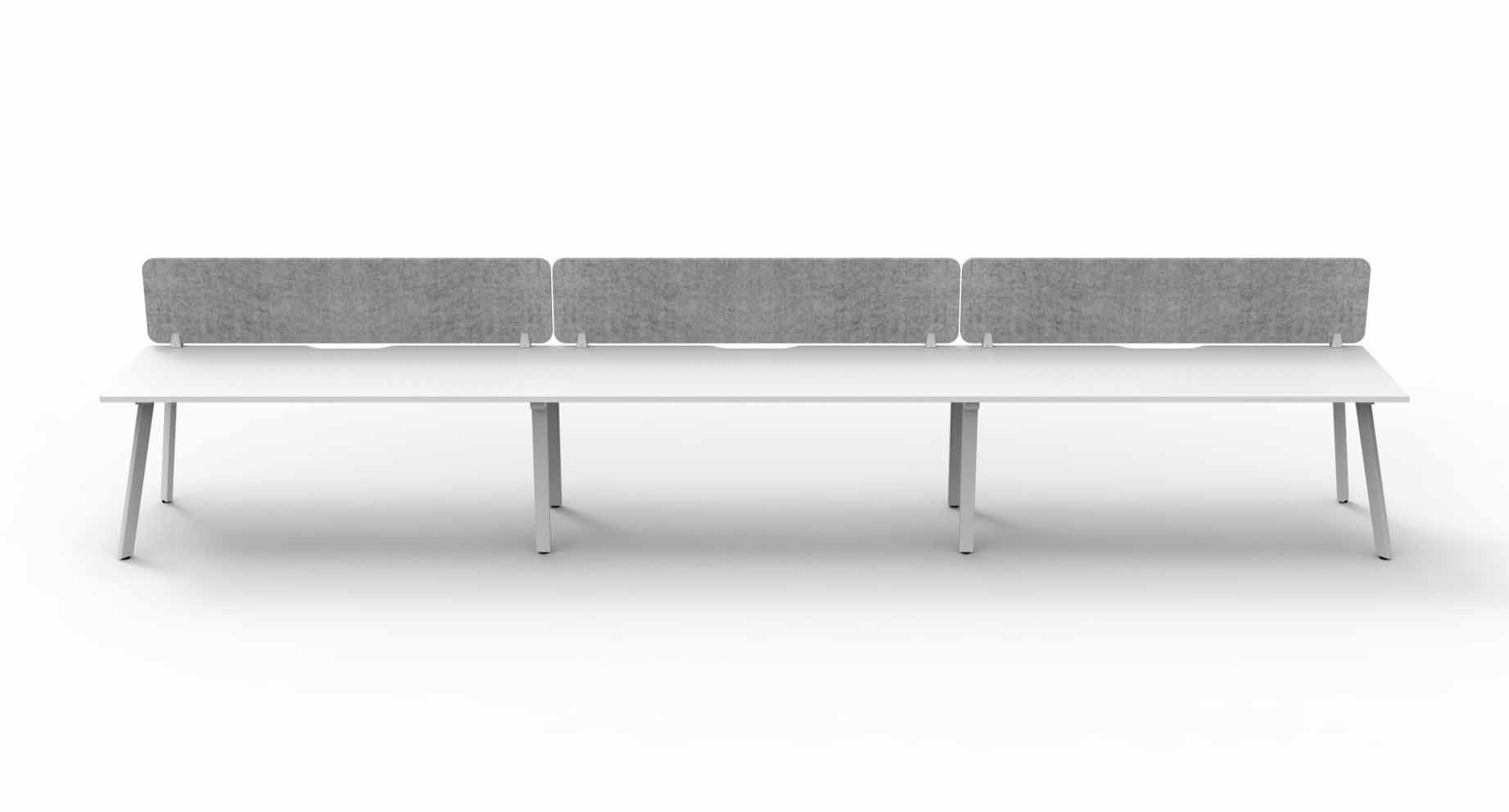 Eternity 3 Person Single Sided Workstation - with Eco Screen